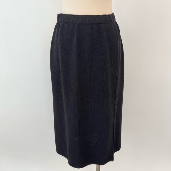 St. John Vintage Santana Knit SET Blazer and Skirt Suit Black | Fits like M - Picture 13 of 15